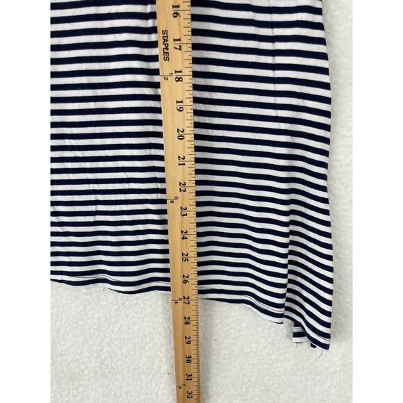Michael KORS MK Top Size Medium Blue White Striped Short Sleeve‎ Tee - Picture 4 of 7